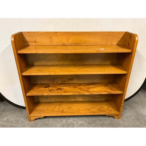 493 - THREE BOOK SHELVES TO INCLUDE A PINE WALL SHELF A.F
