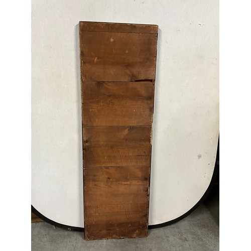 495 - EBONY FRAMED WALL MIRROR A/F H57