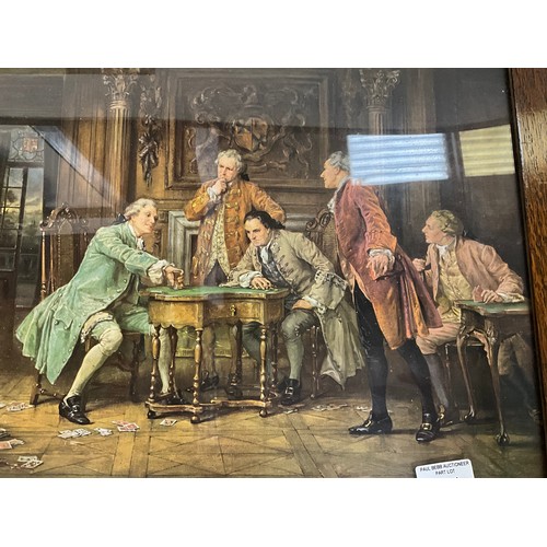 496 - THREE OAK FRAMED TAVERN PRINTS A/F