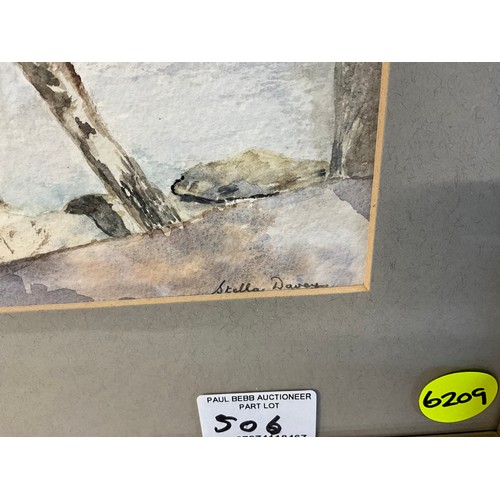 506 - FOUR FRAMED WATERCOLORS ONE SIGNED