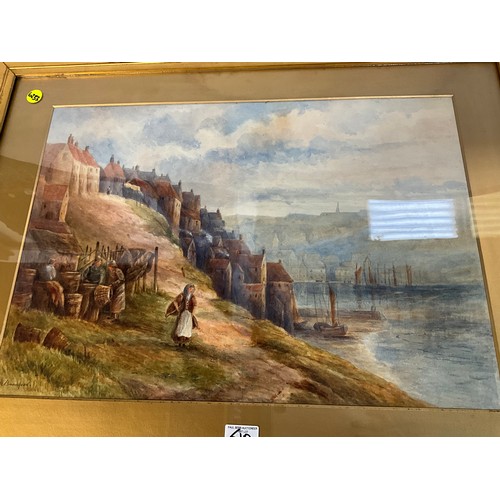 510 - VINTAGE GILT FRAMED WATERCOLOR SIGNED M. BROOMHEAD