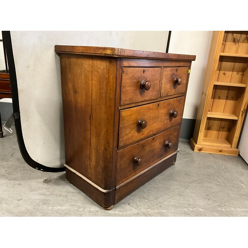 511 - VICTORIAN MAHOGANY TWO OVER TWO BEDROOM CHEST A/F H35