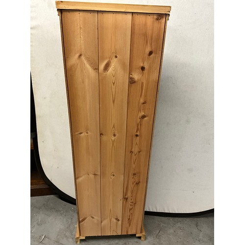 513 - FOUR TIER PINE SLIM BOOK CASE H50