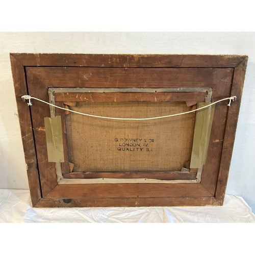518 - ORNATE GILT FRAMED OILS ON CANVAS UNDER GLASS SIGNED W MANNERS 1927 26 