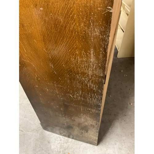 498 - VINTAGE OAK SINGLE DOOR WARDROBE A/F H73
