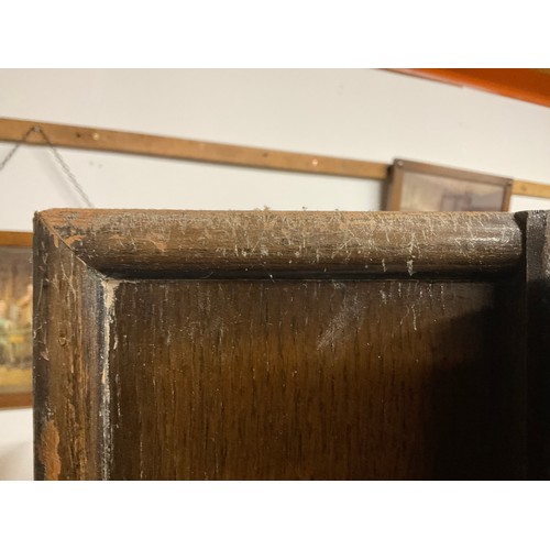 498 - VINTAGE OAK SINGLE DOOR WARDROBE A/F H73