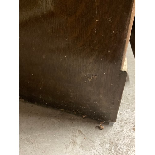 498 - VINTAGE OAK SINGLE DOOR WARDROBE A/F H73