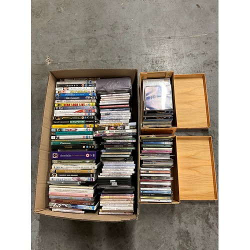 23 - BOX OF DVDS AND CDS