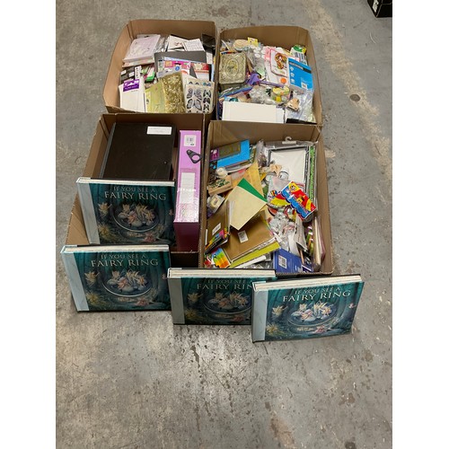 224 - QUANTITY OF CRAFT ITEMS AND FOUR BOOKS OF FAIRY POEMS