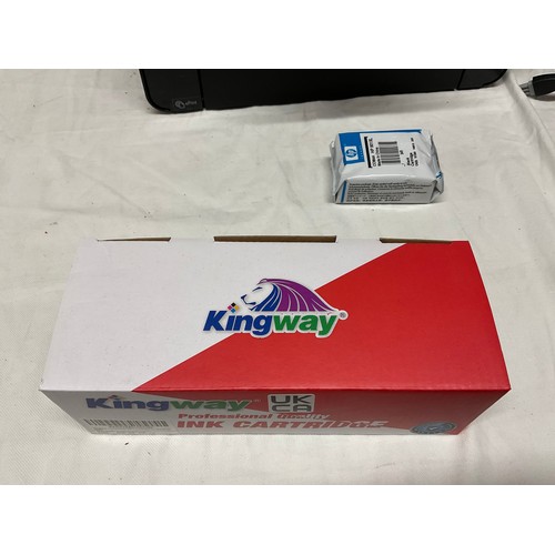 205 - HP LASER JET P1102W PRINTER ALONG WITH A BOX OF INK CARTRIDGES