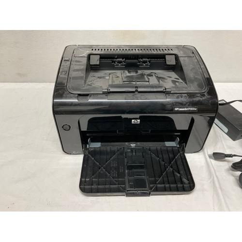 205 - HP LASER JET P1102W PRINTER ALONG WITH A BOX OF INK CARTRIDGES
