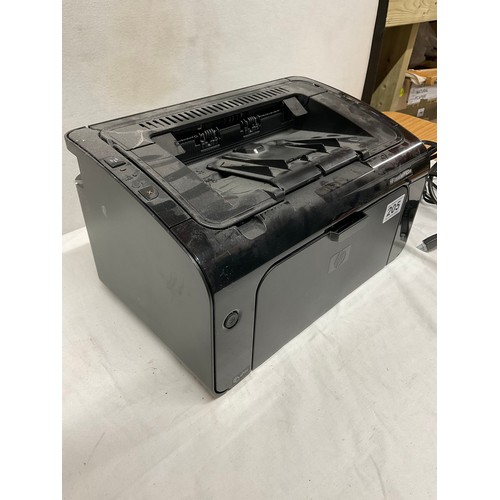 205 - HP LASER JET P1102W PRINTER ALONG WITH A BOX OF INK CARTRIDGES