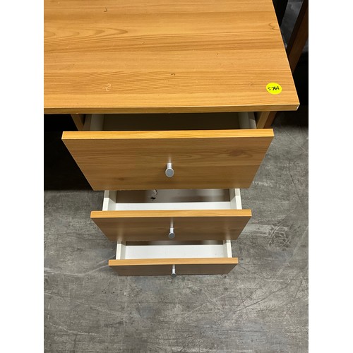 396 - MODERN PINE OFFICE DESK W47