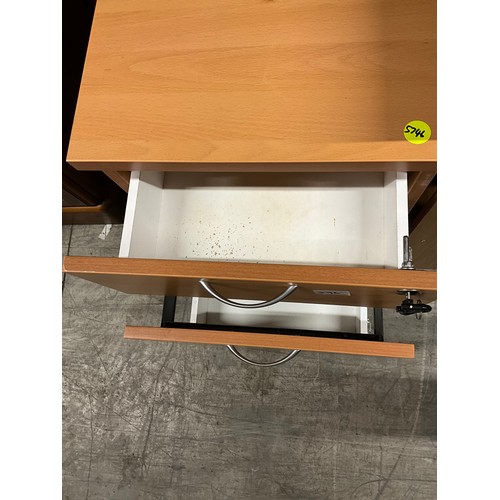 396 - MODERN PINE OFFICE DESK W47