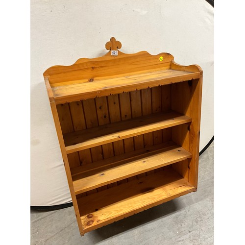 401 - MODERN PINE KITCHEN WALL SHELF UNIT W31