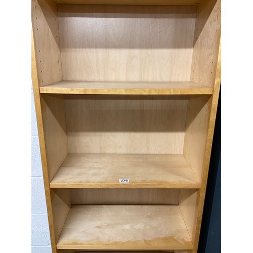 376 - LARGE MODERN MAPLE BOOKCASE WITH ADJUSTABLE SHELVES W24