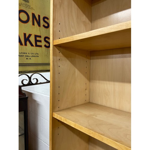 376 - LARGE MODERN MAPLE BOOKCASE WITH ADJUSTABLE SHELVES W24
