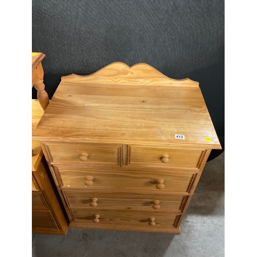 412 - MODERN PINE TWO OVER THREE BEDROOM CHEST W31