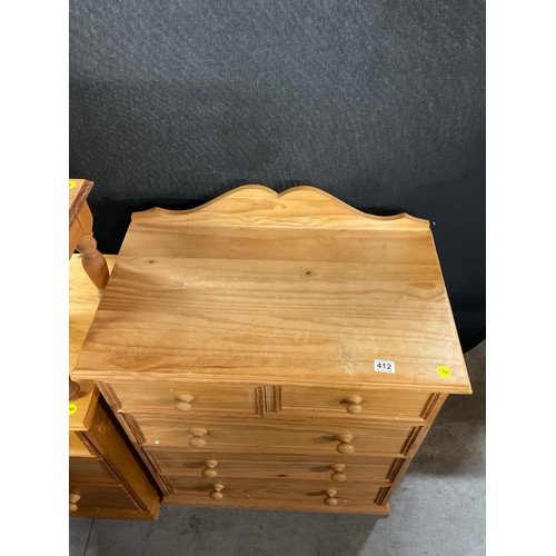 412 - MODERN PINE TWO OVER THREE BEDROOM CHEST W31