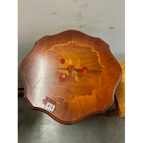 413 - PAIR OF MODERN INLAID WINE TABLES H23