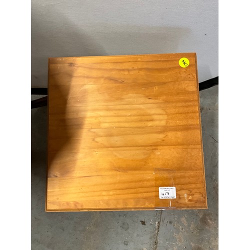 413 - PAIR OF MODERN INLAID WINE TABLES H23