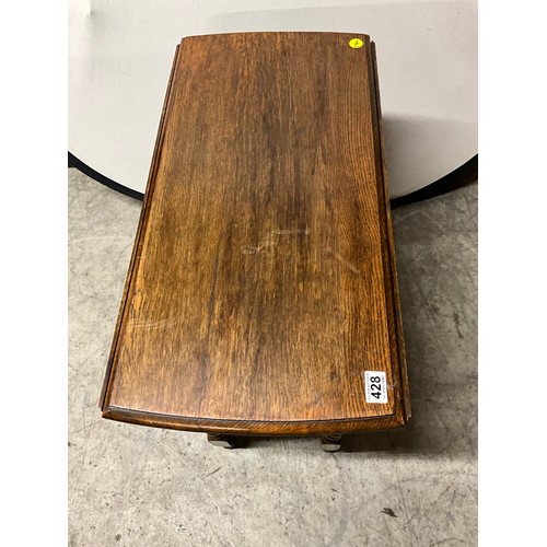 428 - BARLEY TWIST OAK GATE LEG DINING TABLE W29