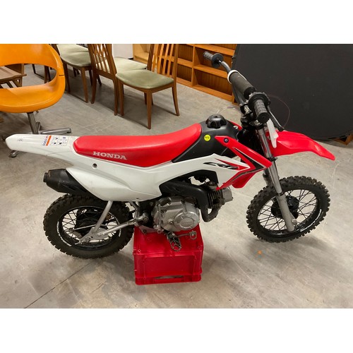 405 - HONDA 110 CRF FOUR-STROKE CHILDS SCRAMBLER FULLY WORKING . THIS IS NOT THE FUEL INJECTION MODEL ; AN... 