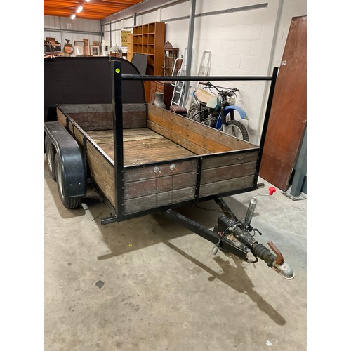 387 - TWIN AXLE METAL FRAMED TRAILER  W75