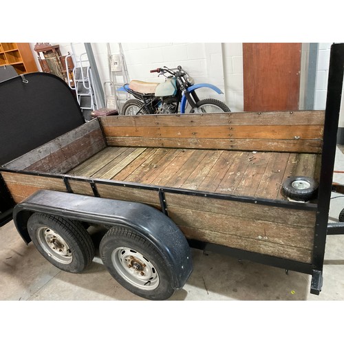 387 - TWIN AXLE METAL FRAMED TRAILER  W75