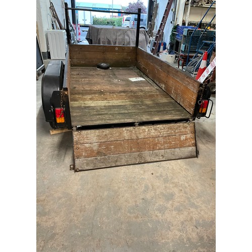 387 - TWIN AXLE METAL FRAMED TRAILER  W75