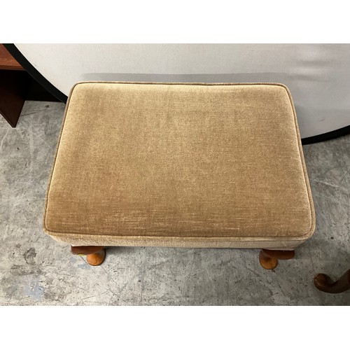 415 - PARKER KNOLL MODERN GREEN UPHOLSTERED WING BACK ARM CHAIR H41