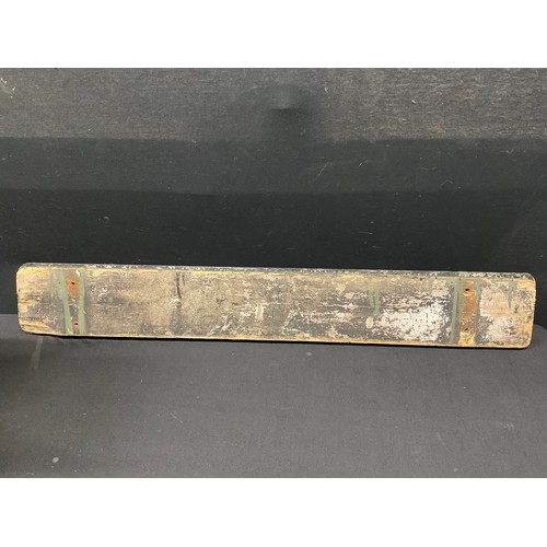 162 - VINTAGE 'NO THROUGH ROAD' METAL SIGN LENGTH 42.5