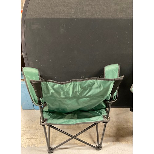 3 - TWO GREEN FOLDING  CHAIRS IN BAGS