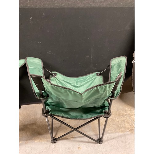 3 - TWO GREEN FOLDING  CHAIRS IN BAGS