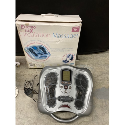 22 - BOXED ELECTRO FLEX CIRCULATION MASSAGER AND A ELECTRIC FAN H 20”
*****MASSAGER WITHDRAWN FAILED TEST... 