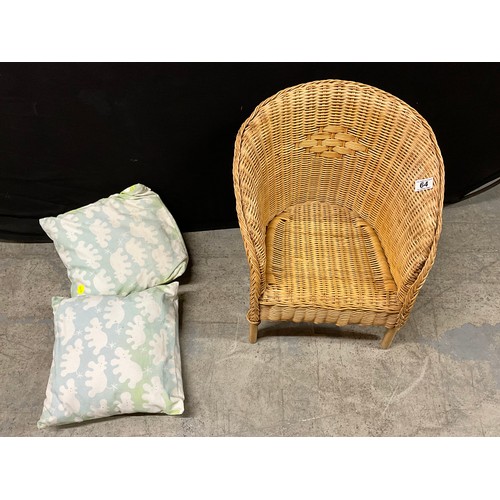 64 - SMALL CHILDS WICKER CHAIR