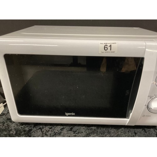 61 - IGENIX MICROWAVE OVEN