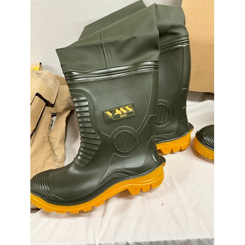 20 - TWO PAIRS OF BOXED VASS WADERS SIZE 9