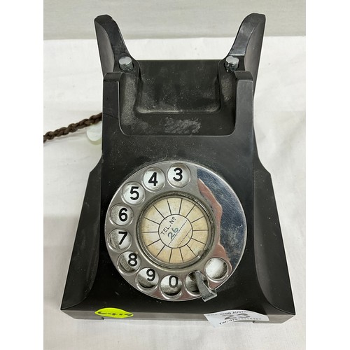 23 - VINTAGE BLACK BAKELITE TELEPHONE