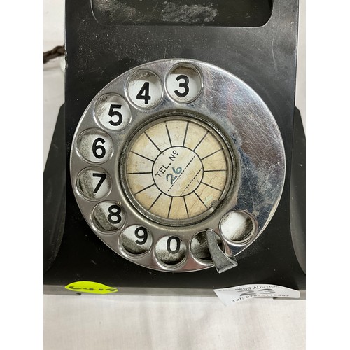 23 - VINTAGE BLACK BAKELITE TELEPHONE