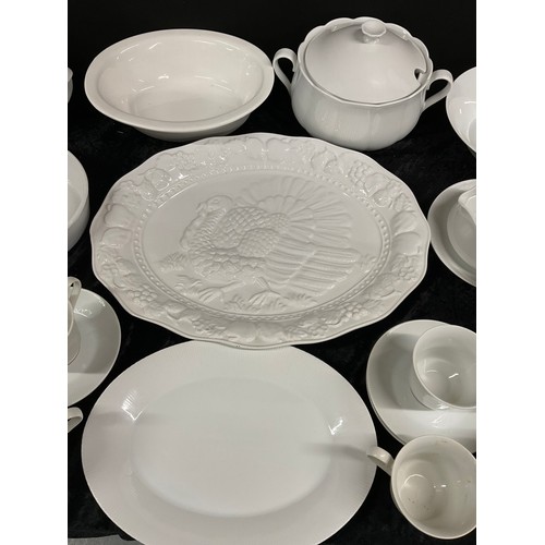 12 - TWO BOXES OF WHITE DINNERWARE