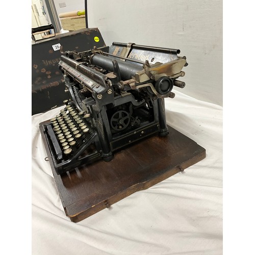 28 - ANTIQUE UNDERWOOD TYPEWRITER MARKED STANDARD 14