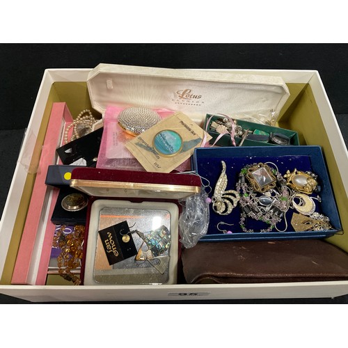 106 - BOX OF ASSORTED COSTUME JEWELLERY