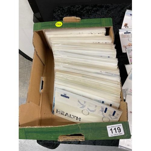 119 - COLLECTION OF STAMP FIRST AID COVERS OVER 200 PACKS PLUS ALBUM