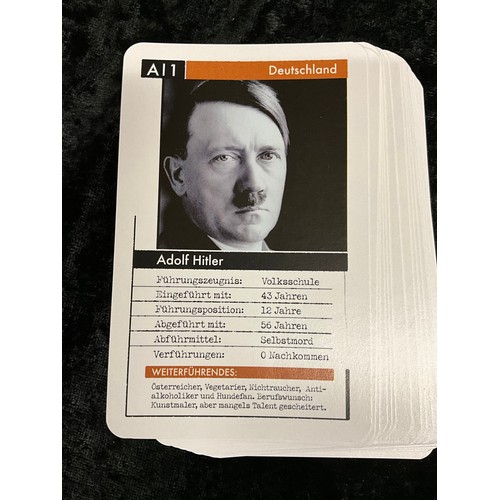 92 - MODERN DAS FUHRER QUARTETT TOP TRUMPS STYLE CARD GAME