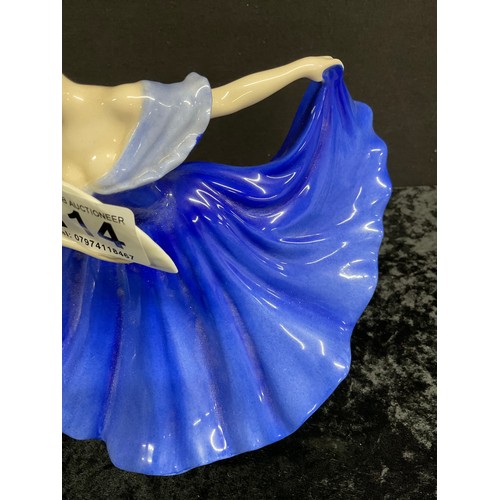 114 - ROYAL DOULTON LADY ELAINE HN NO 2791 (BLUE DRESS TYPE)