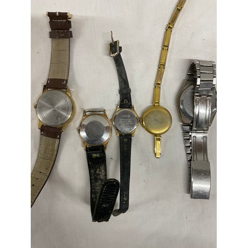 101 - SMALL COLLECTION OF VINTAGE WRIST WATCHES INCLUDING A INGERSOL MENS WATCH, A BLACK DIAL LORIS MENS W... 