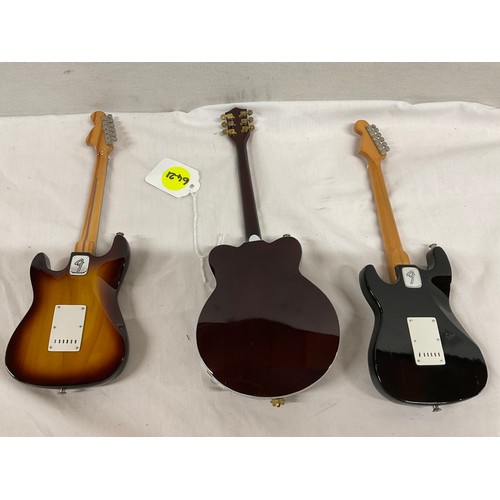 103 - THREE MINIATURE REPLICA GUITARS