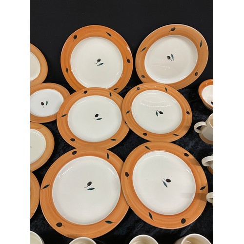 145 - QUANTITY OF POOLE POTTERY FRESCO PATTERN DINNERWARE 29 PIECES IN TOTAL