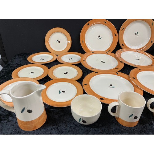 145 - QUANTITY OF POOLE POTTERY FRESCO PATTERN DINNERWARE 29 PIECES IN TOTAL